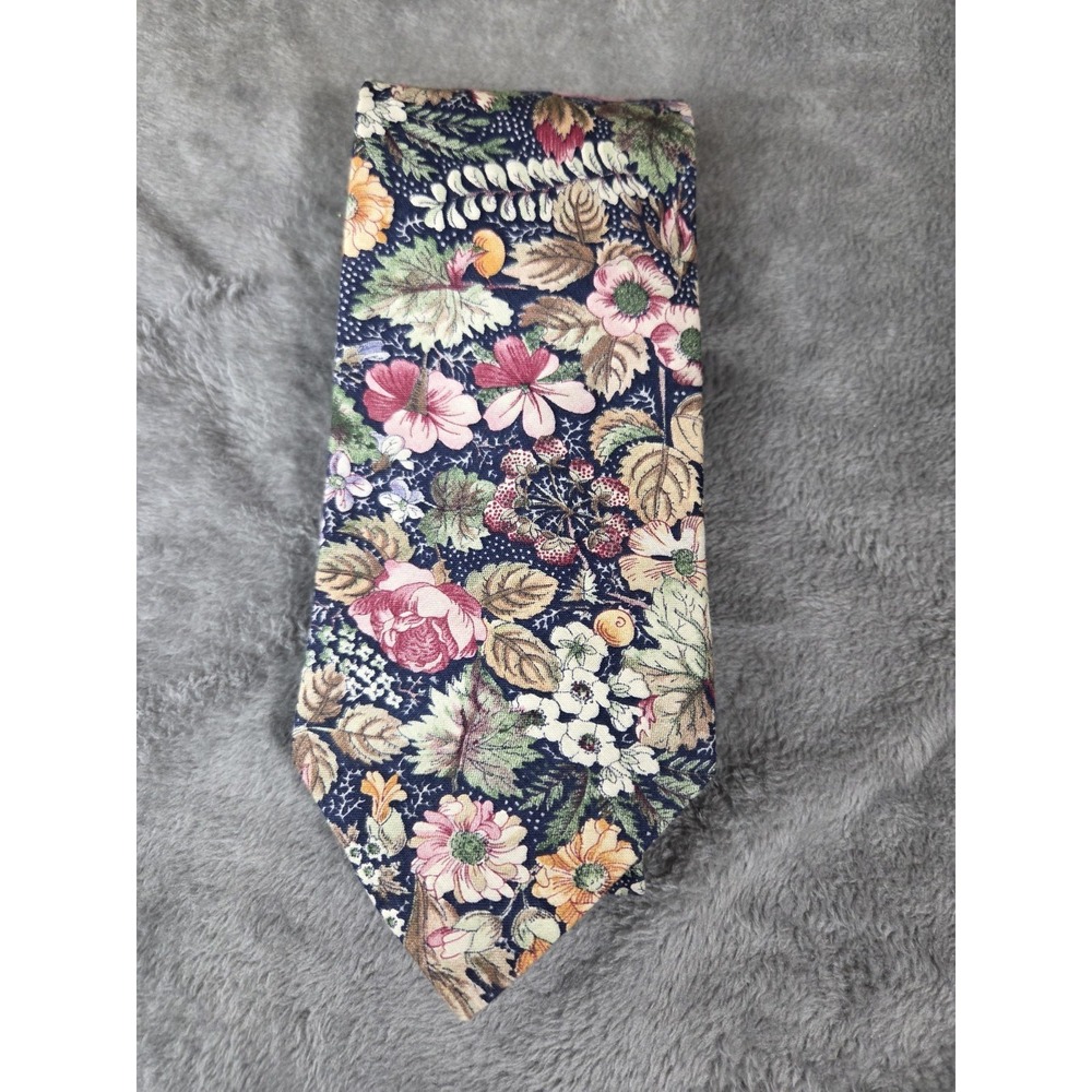Vintage Cotton Floral Necktie Men's‎ Women's 90s Y2K Pretty In Pink